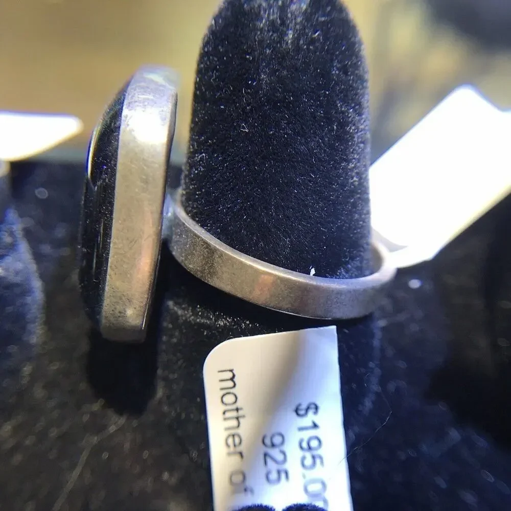 Robson Jewelers Square Geometric CZ Ring Sz19 925 NWT (All Stones Simulated)